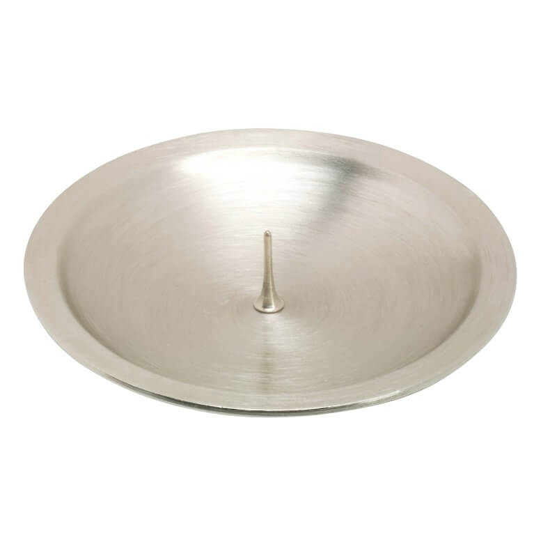 Kerzenteller / Kerzenhalter Ø Innen = 8 cm silberoptik matt mit Dorn Kerzenteller oder Kerzenhalter kaufen für Ø Innen = 8 cm silberoptik matt mit Dorn optimal.