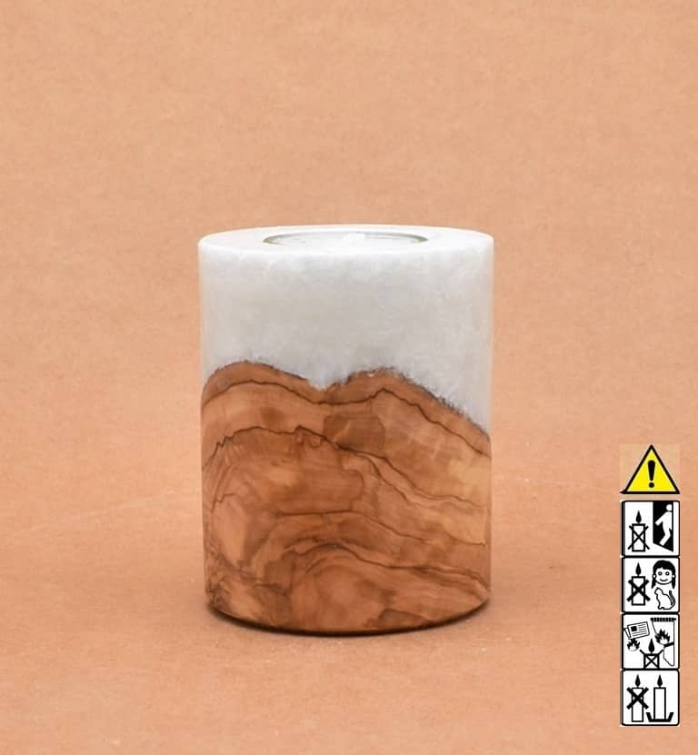 Kerze mit Holz, Teelicht, Unikat Holzkerze, Individuelle runde Hochzeitskerze mit Holz, Holzelementen Teelicht Hochzeitskerze, Kerze mit Holzeinsatz, Teelicht rund, Stearin, im Kerzen online Shop für Hochzeiten bestellen, günstig kaufen.