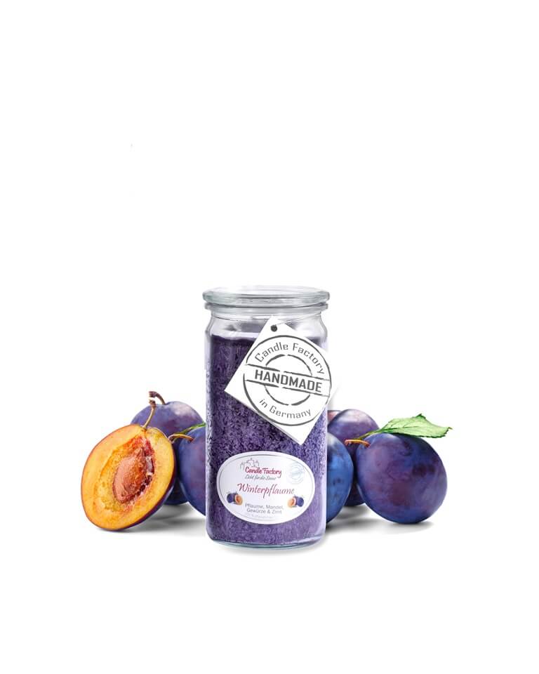 Hochwertige Duftkerze von Candle Factory Winterpflaume Mini Jumbo im Glas g?nstig in Kerzen Online Shop kaufen. Duftkerzen im Glas. Geschenkidee Winterpflaume Mini Jumbo im Glas
