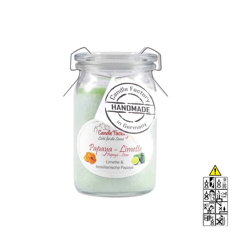 Hochwertige Duftkerze von Candle Factory Papaya Limette Mini Jumbo Duftkerze im Glas in der Farbe Limonengr?n g?nstig in Kerzen Online Shop kaufen. Duftkerzen im Glas. Geschenkidee Papaya Limette Mini Jumbo Duftkerze im Glas in der Farbe Limonengr?n.