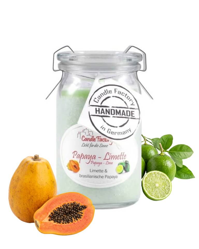 Hochwertige Duftkerze von Candle Factory Papaya Limette Mini Jumbo Duftkerze im Glas in der Farbe Limonengr?n g?nstig in Kerzen Online Shop kaufen. Duftkerzen im Glas. Geschenkidee Papaya Limette Mini Jumbo Duftkerze im Glas in der Farbe Limonengr?n.