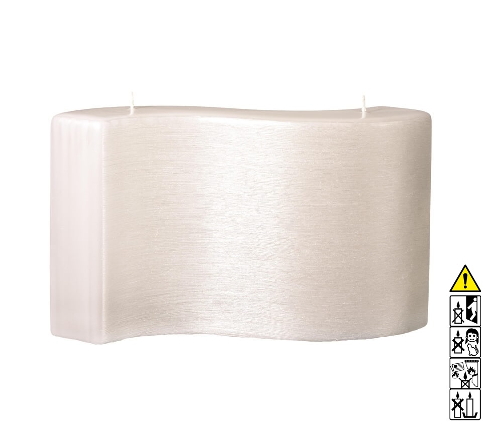 Kerzenrohling Welle 150 x 260 x 45 mm Perlmutt weiß Mit hochwertigen Kerzenrohling Welle 150 x 260 x 45 mm Perlmutt weiß bastelt macht Freude.