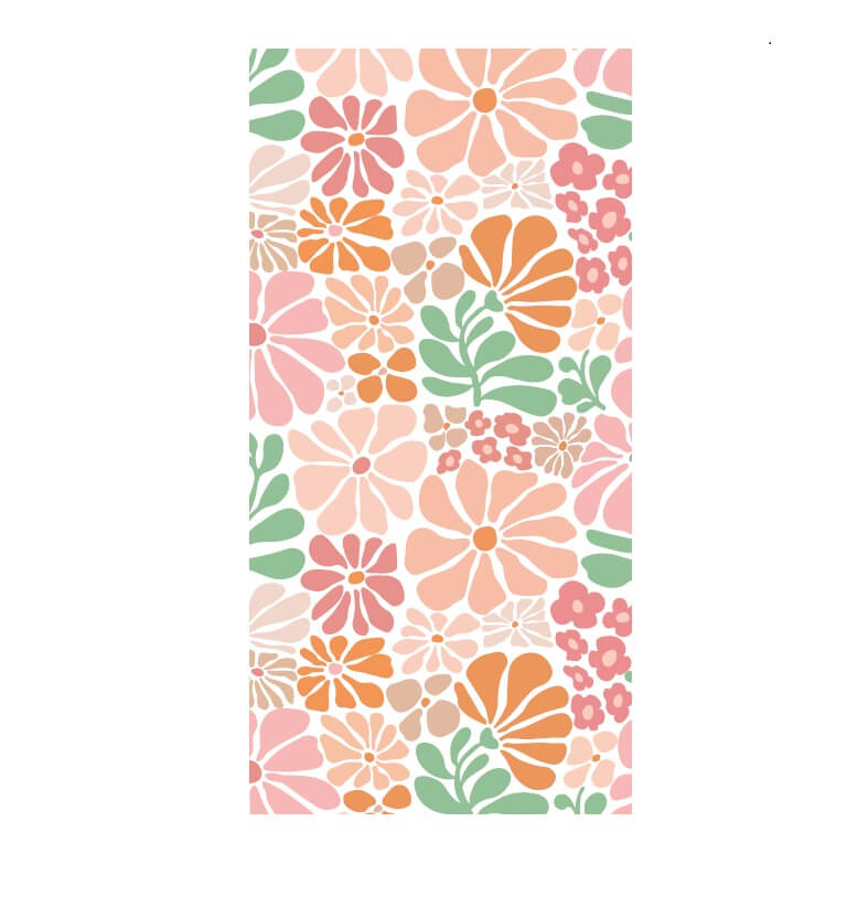 Verzierwachsplatten "2.8-3514 Drucke" Floral Rosa-Grün