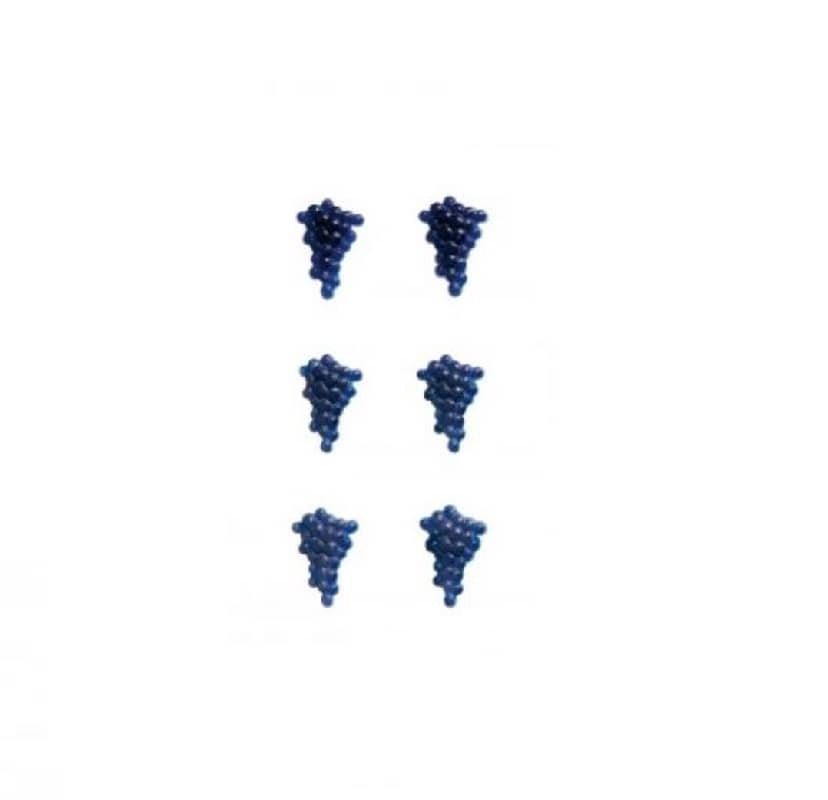 Verzierornament Verzierwachs online bestellen Trauben dunkelblau 12 mm (6 Stück)