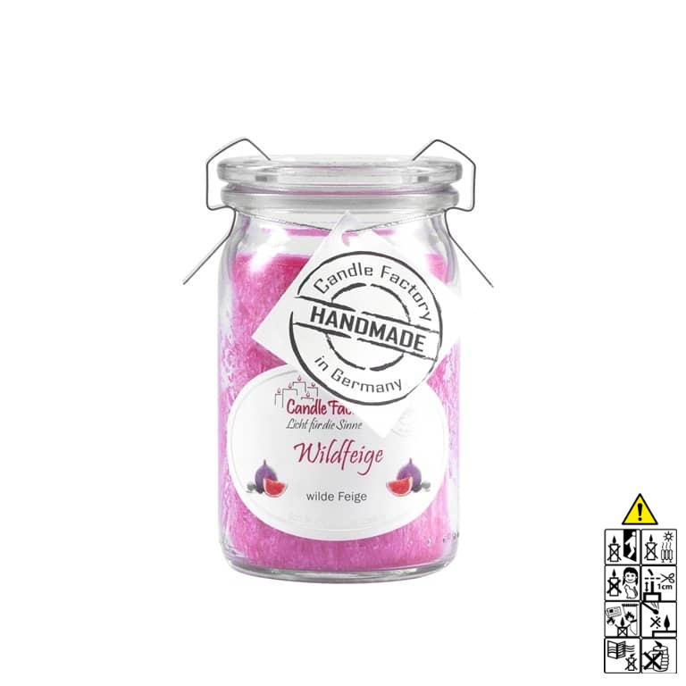 Hochwertige Duftkerze von Candle Factory Wildfeige Mini Jumbo Duftkerze im Glas in der Farbe violett g?nstig in Kerzen Online Shop kaufen. Duftkerzen im Glas. Geschenkidee Wildfeige Mini Jumbo Duftkerze im Glas in der Farbe violett.