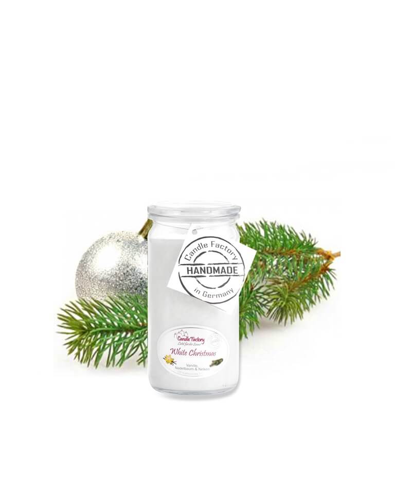 Hochwertige Duftkerze von Candle Factory White Christmas Mini Jumbo im Glas g?nstig in Kerzen Online Shop kaufen. Duftkerzen im Glas. Geschenkidee White Christmas Mini Jumbo im Glas