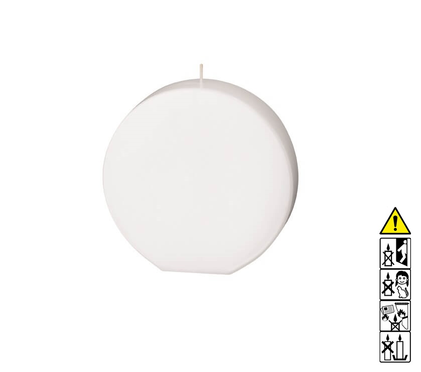 Mit hochwertigen Kerzenrohling Scheibe klein 140 x 145 x 37 mm getaucht weiß bastelt macht Freude.