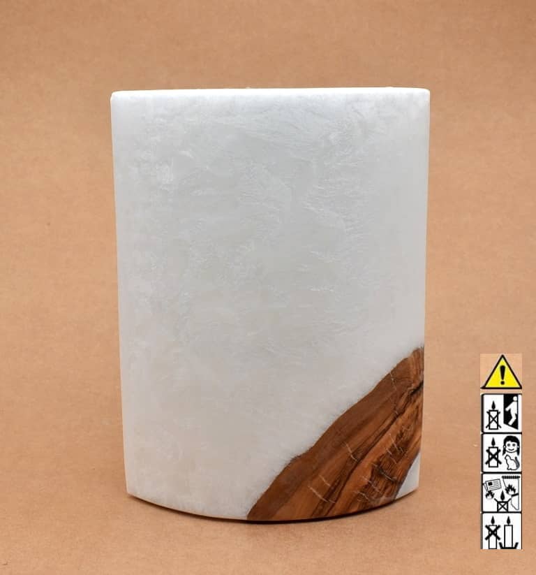 Kerze mit Holzelement, Individuelle, persönliche Hochzeitskerze  Holzkerze, Rund Stearinoptik, Hochzeitskerze mit Teelicht im Kerzen online Shop für Hochzeiten bestellen, günstig kaufen.