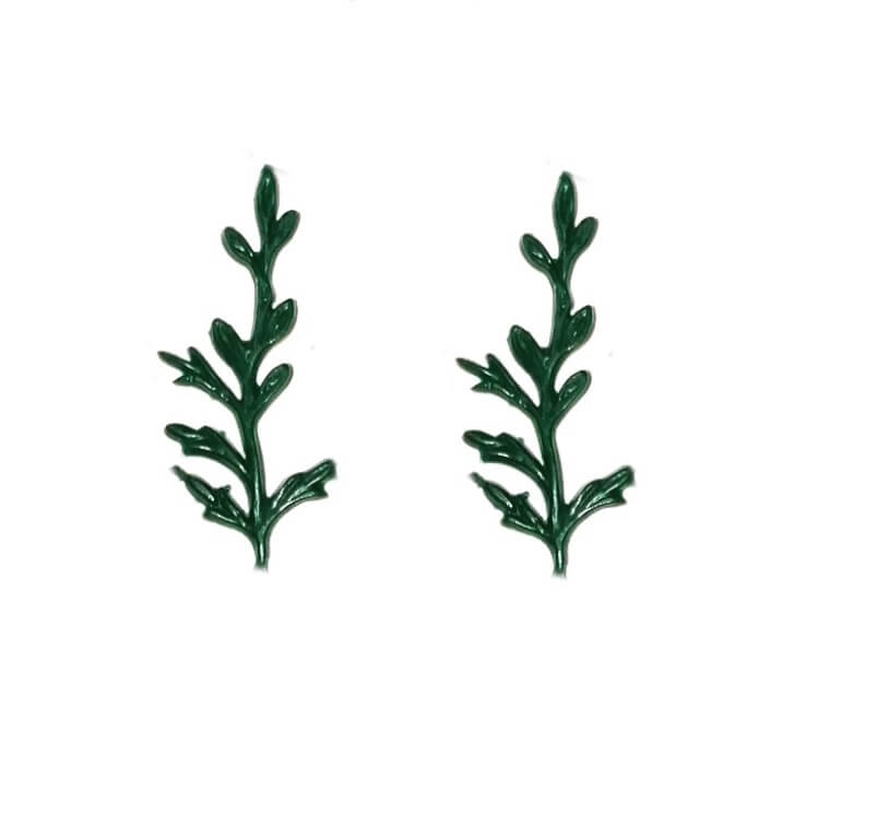 Verzierwachs: Myrthenzweig ca. 45 x 20 mm (2 Stück)