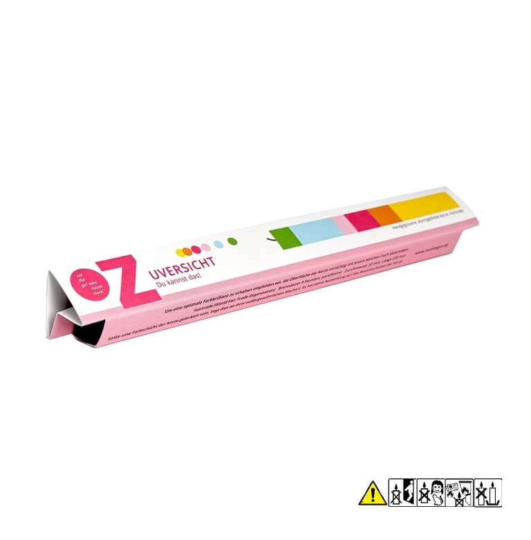 Bunte Stabkerze "Zuversicht" 22 x 230 mm (ohne Deko)