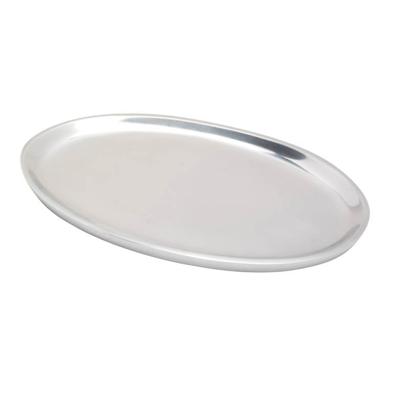 Kerzenteller/ Kerzenständer oval silber poliert, 20 x 1 cm online in unerem online Shop kaufen