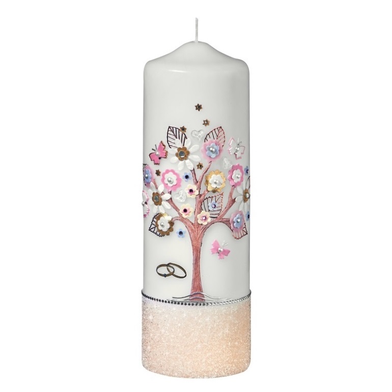 Individuelle Hochzeitskerze Lebensbaum Hochwertige individuelle Hochzeitskerze Lebensbaum