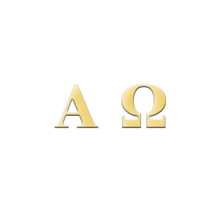Verzierornament Verzierwachs online bestellen Alpha + Omega 22 mm gold