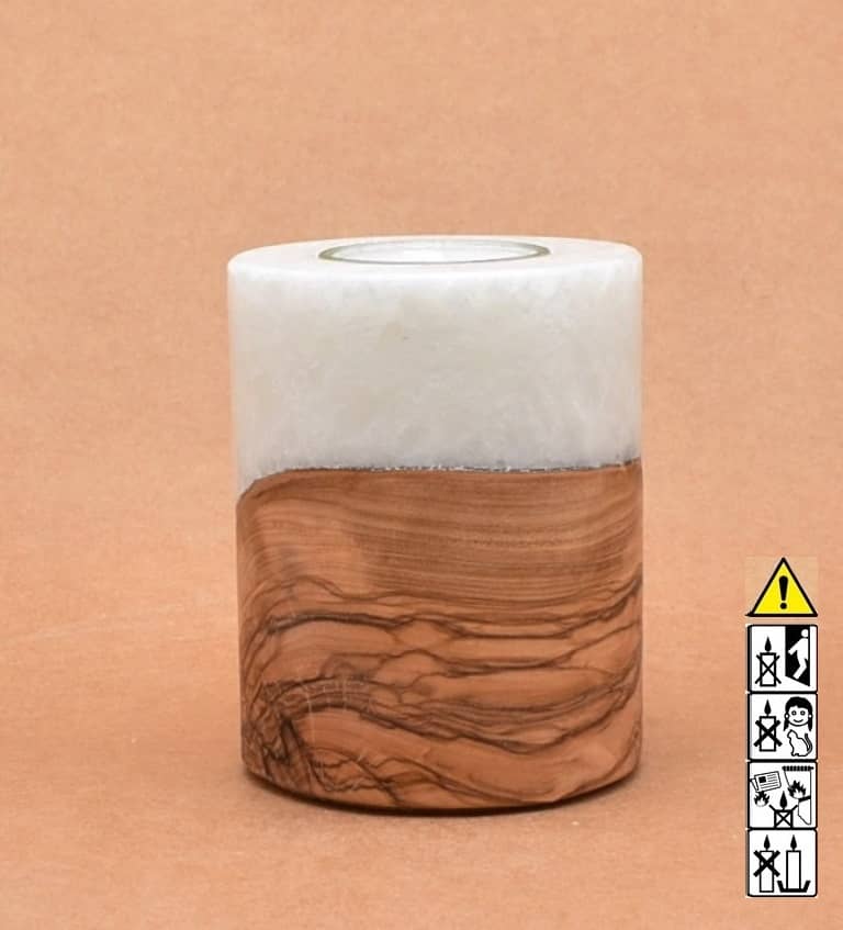 Kerze mit Holz, Teelicht, Unikat Holzkerze, Individuelle runde Hochzeitskerze mit Holz, Holzelementen Teelicht Hochzeitskerze, Kerze mit Holzeinsatz, Teelicht rund, Stearin, im Kerzen online Shop für Hochzeiten bestellen, günstig kaufen.