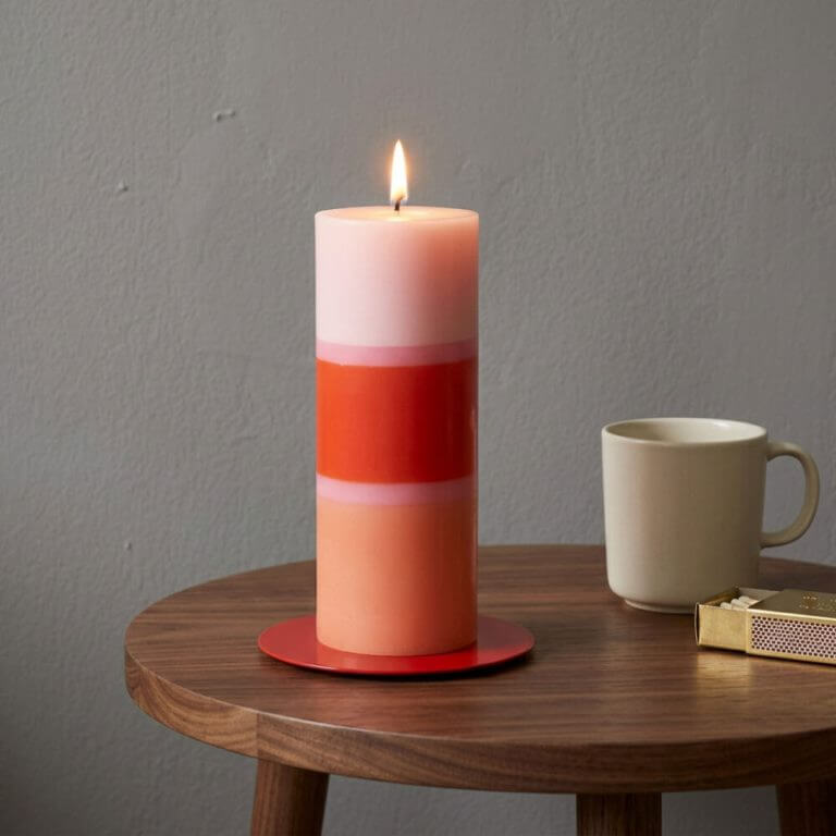 Bunte Stumpenkerze "Pause" 75 x 200 mm