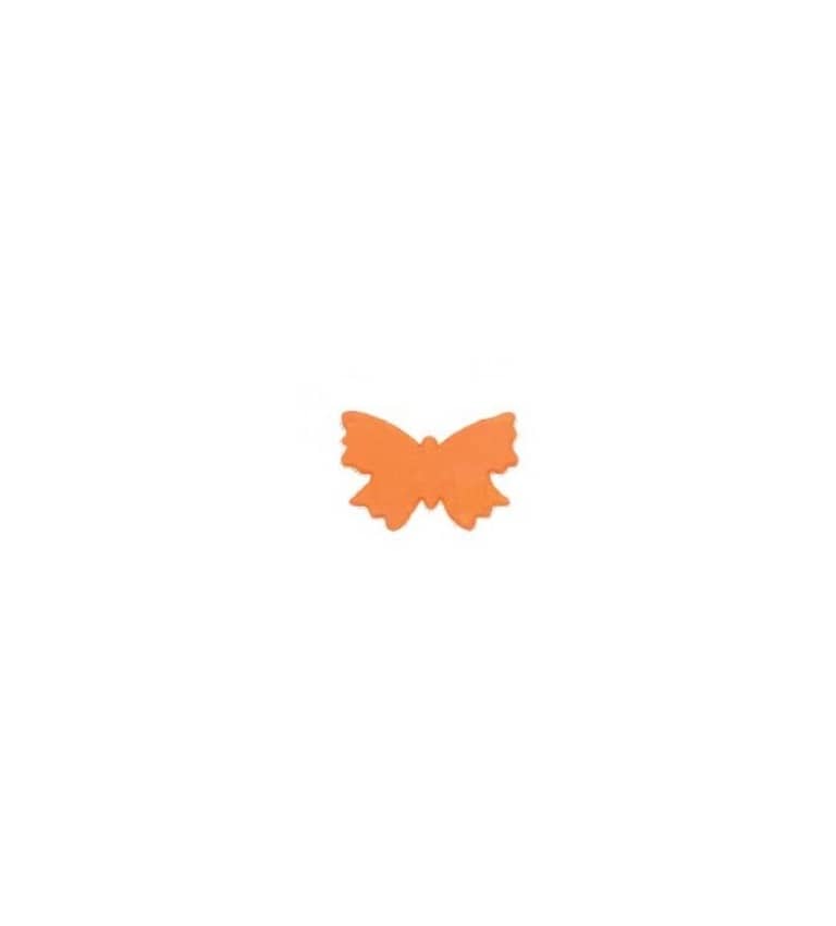 Verzierornament Schmetterling groß ca. 20 x 13 mm Farbe: orange