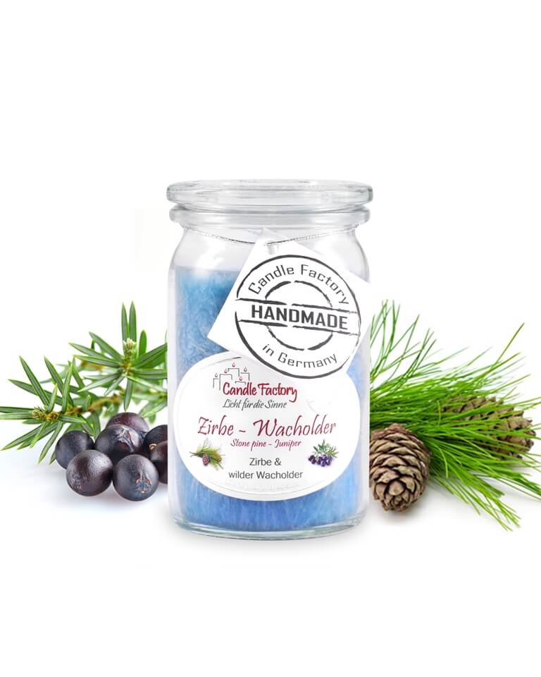 Hochwertige Duftkerze von Candle Factory Zirbe Wachholder Baby Jumbo Duftkerze im Glas in der Farbe t?rkis g?nstig in Kerzen Online Shop kaufen. Duftkerzen im Glas. Geschenkidee Zirbe Wachholder Baby Jumbo Duftkerze im Glas in der Farbe t?rkis.