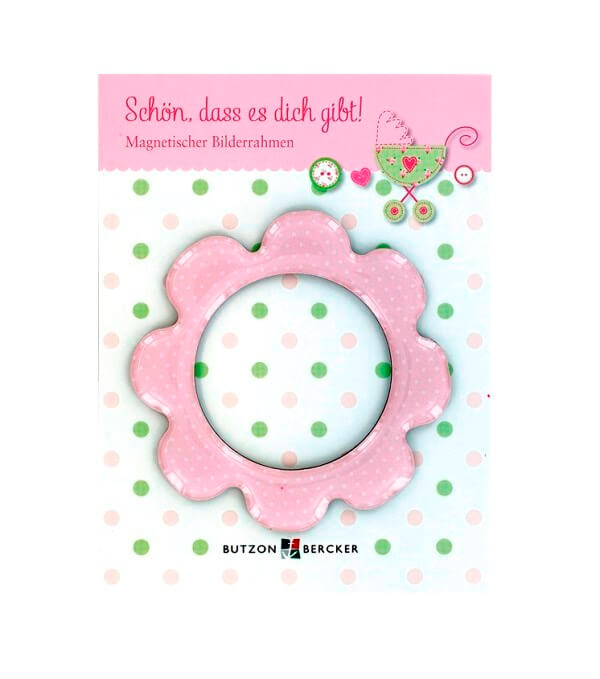 Magnetischer Bilderrahmen "Schön das es dich gibt" rosa Magnetischer Bilderrahmen "Schön das es dich gibt" rosa