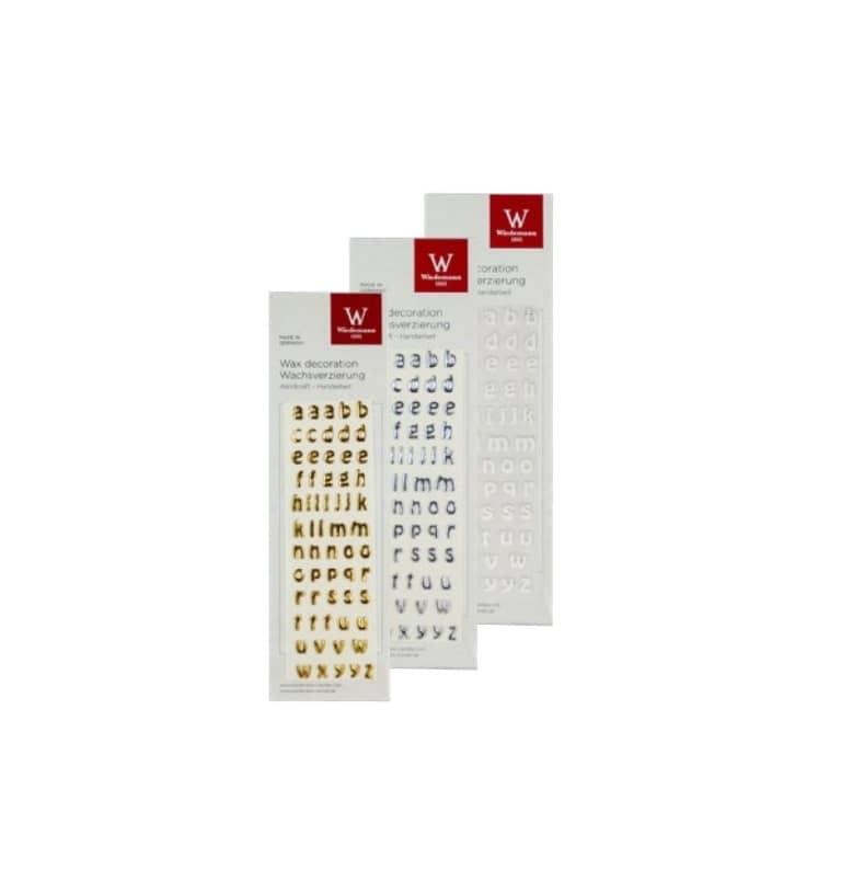 Verzierornament Verzierwachs Klein - Buchstaben a-z (Basic) Gold 8 mm Verzierornament Verzierwachs online bestellenKlein - Buchstaben a-z (Basic) Gold 8 mm