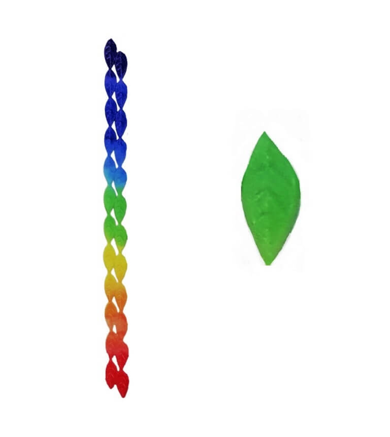 Blätter Regenbogenaquarell ca. 20 x 7mm (24 Stück)