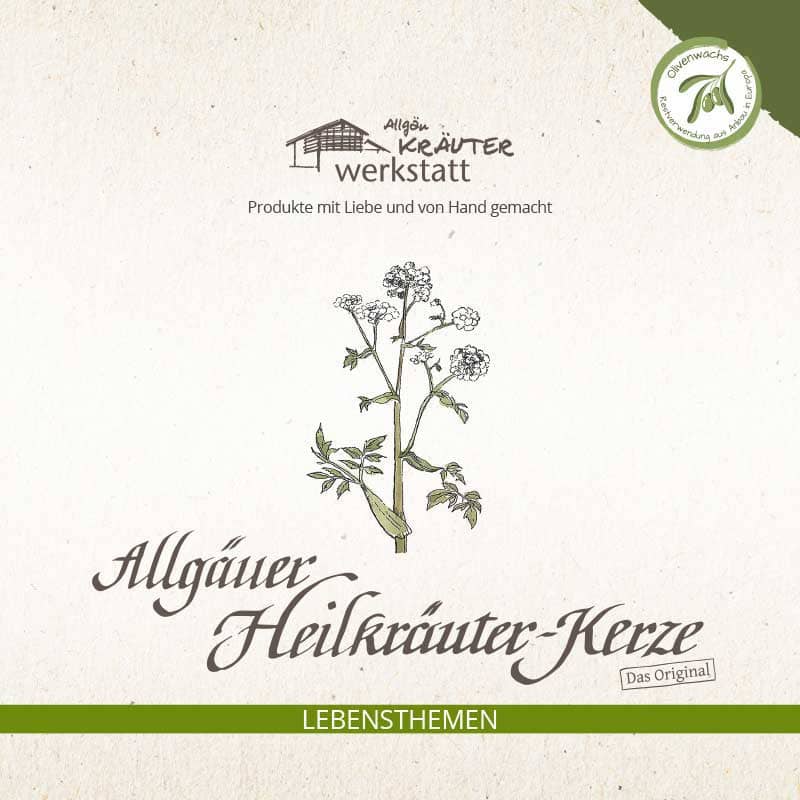Allgäuer Heilkräuterkerzen Lebensthemen Flyer von Allgäuer Heilkräuterkerzen Lebensthemen
