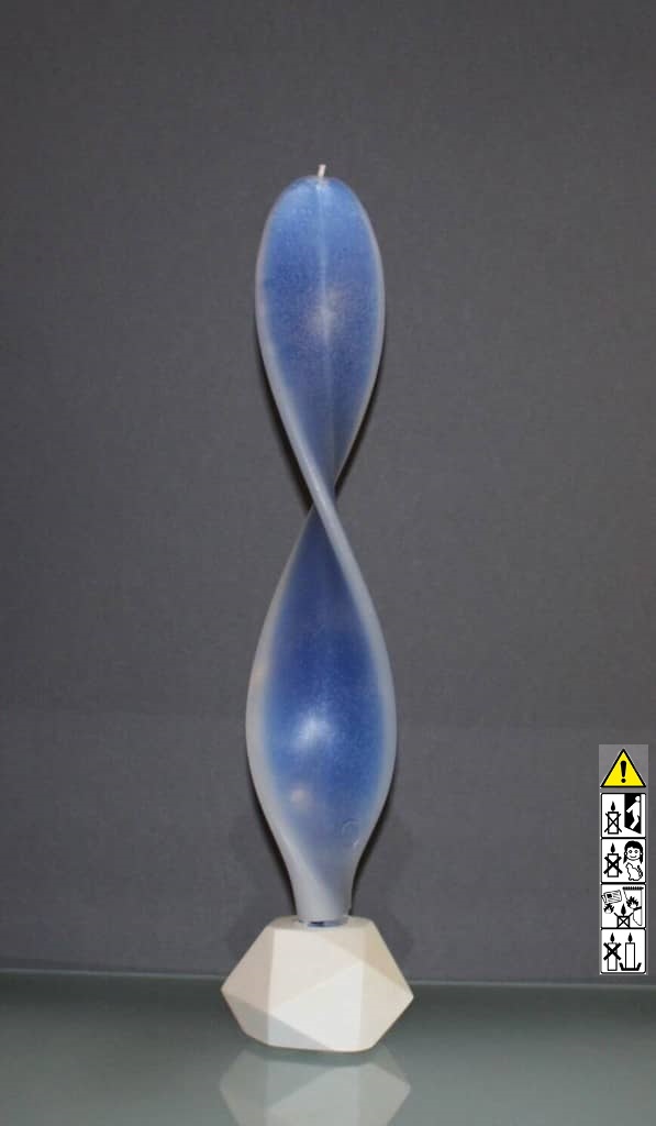 Engelskerzen 8 x 32 cm in der Farbe blau - weiß mit Geschenkverpackung Engelskerzen 8 x 32 cm in der Farbe blau - weiß mit Geschenkverpackung