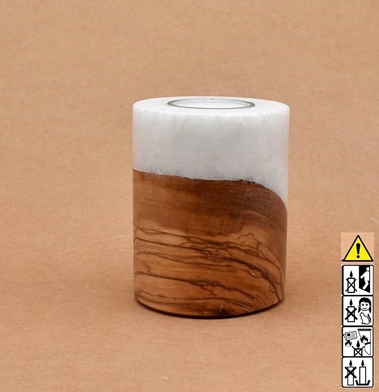 Kerze mit Holz, Teelicht, Unikat Holzkerze, Individuelle runde Hochzeitskerze mit Holz, Holzelementen Teelicht Hochzeitskerze, Kerze mit Holzeinsatz, Teelicht rund, Stearin, im Kerzen online Shop für Hochzeiten bestellen, günstig kaufen.