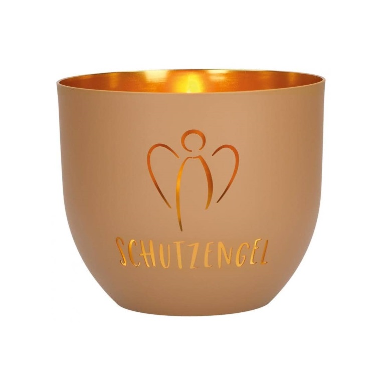 Metallwindlicht - Schutzengel - 9,2 cm - in Geschenkverpackung