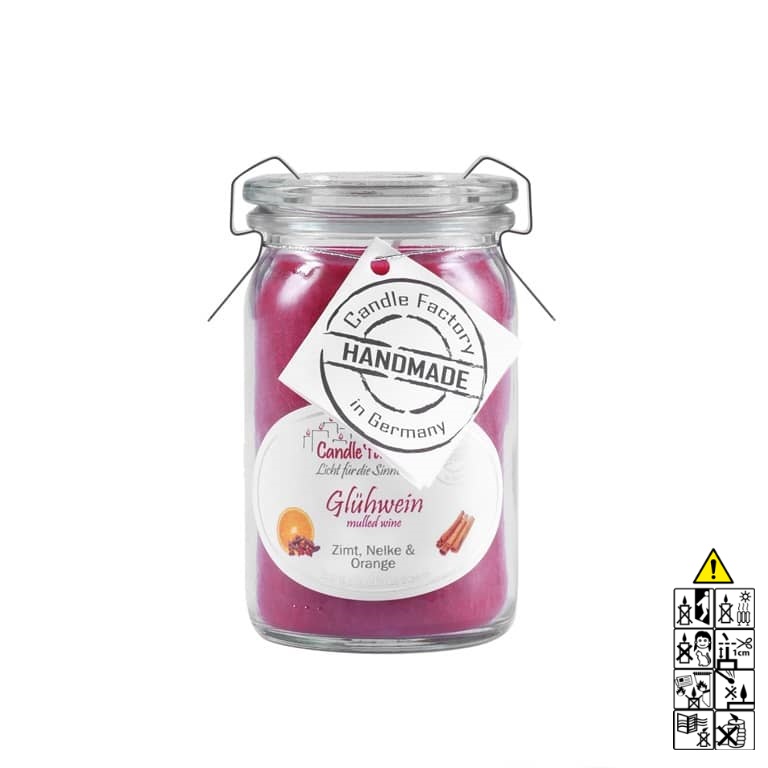 Hochwertige Gl?hwein Baby Jumbo Duftkerze im Glas in der Farbe rot. Hochwertige Duftkerze von Candle Factory Gl?hwein Baby Mini Jumbo Duftkerze im Glas in der Farbe rot g?nstig in Kerzen Online Shop kaufen. Duftkerzen im Glas. Geschenkidee Gl?hwein Baby Mini Jumbo Duftkerze im Glas in der Farbe rot.