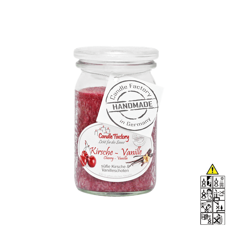 Kirsch Vanille - Baby Jumbo Duftkerze im Glas von Candle Factory