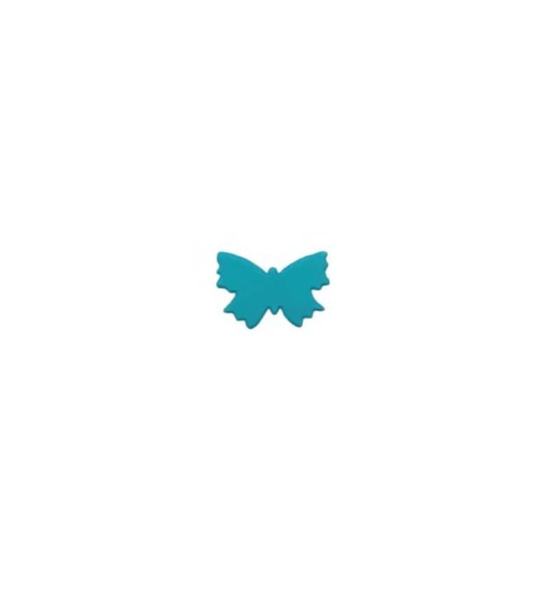 Verzierornament Schmetterling groß ca. 20 x 13 mm Farbe: türkis