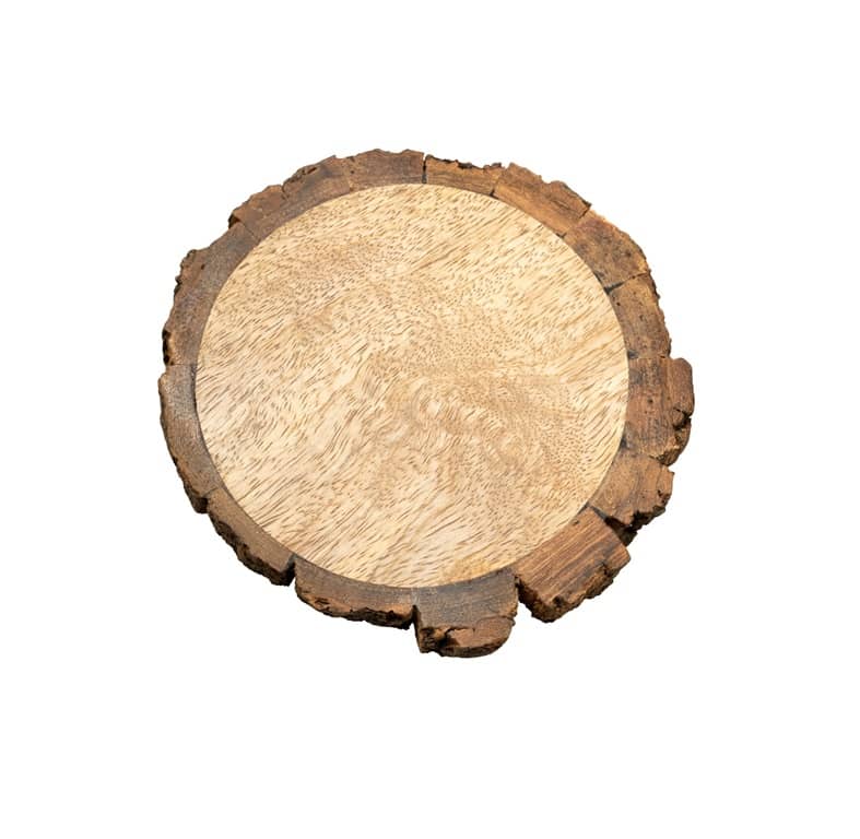 Kerzenteller / Kerzenhalter aus Holz mit Rinde Innen = 10 cm Kerzenteller / Kerzenhalter aus Holz mit Rinde Innen = 10 cm