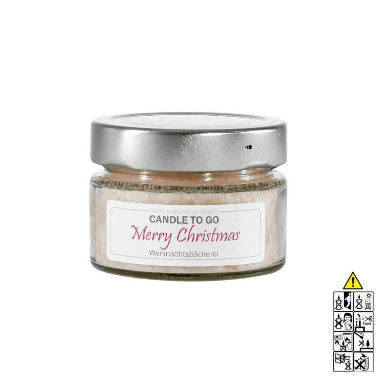 Merry Christmas  - Candle to Go Reisekerze. Duftkerze im Glas von Candle Factory