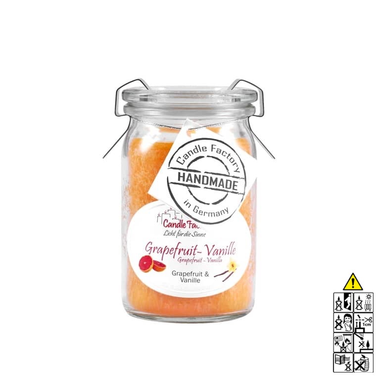 Hochwertige Grapefruit Vanille Baby Jumbo Duftkerze im Glas in der Farbe gelb. Hochwertige Duftkerze von Candle Factory Grapefruit Vanille Baby Mini Jumbo Duftkerze im Glas in der Farbe gelb g?nstig in Kerzen Online Shop kaufen. Duftkerzen im Glas. Geschenkidee Grapefruit Vanille Baby Mini Jumbo Duftkerze im Glas in der Farbe gelb.