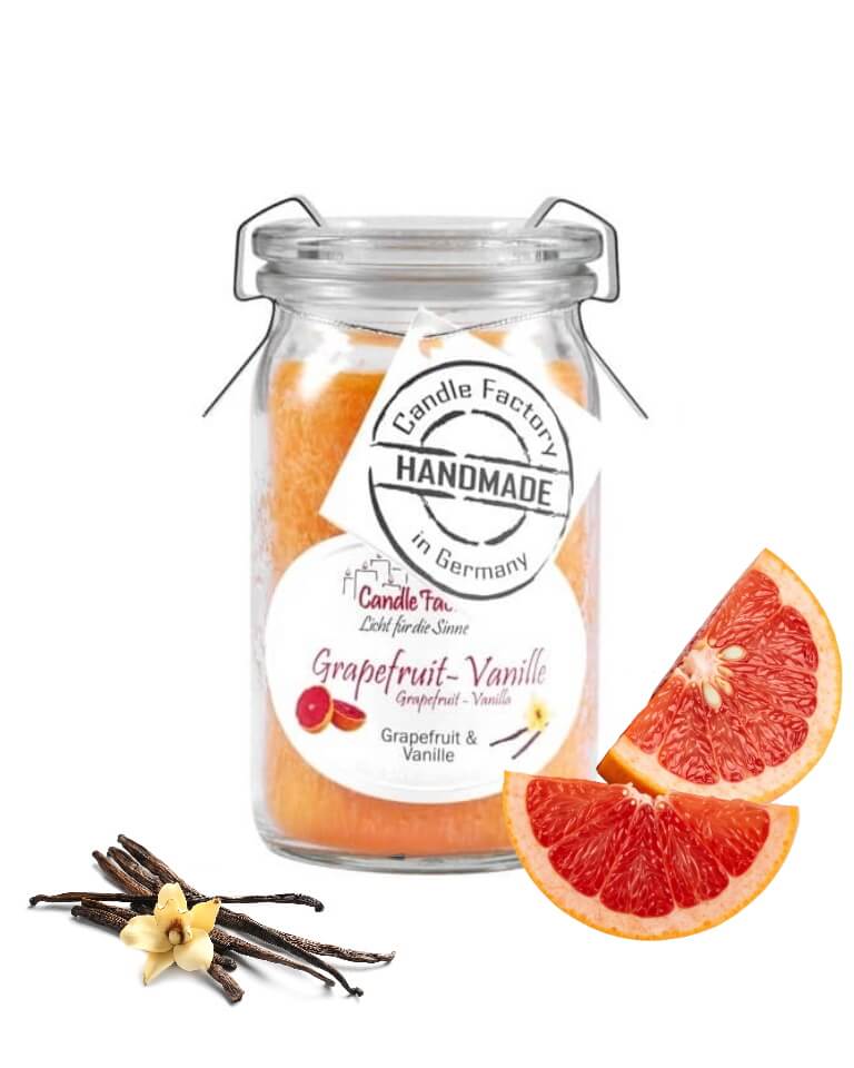 Hochwertige Duftkerze von Candle Factory Grapefruit Vanille Baby Mini Jumbo Duftkerze im Glas in der Farbe gelb g?nstig in Kerzen Online Shop kaufen. Duftkerzen im Glas. Geschenkidee Grapefruit Vanille Baby Mini Jumbo Duftkerze im Glas in der Farbe gelb.
