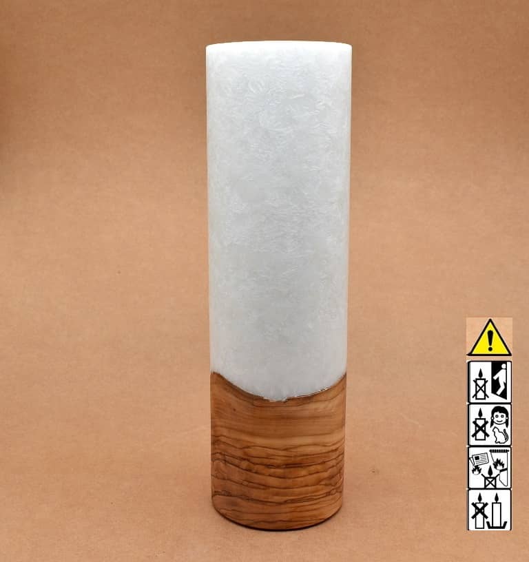 Hochzeitskerze, Kerze mit Holzeinsatz, Teelicht rund, Stearin, im Kerzen online Shop für Hochzeiten bestellen, günstig kaufen.