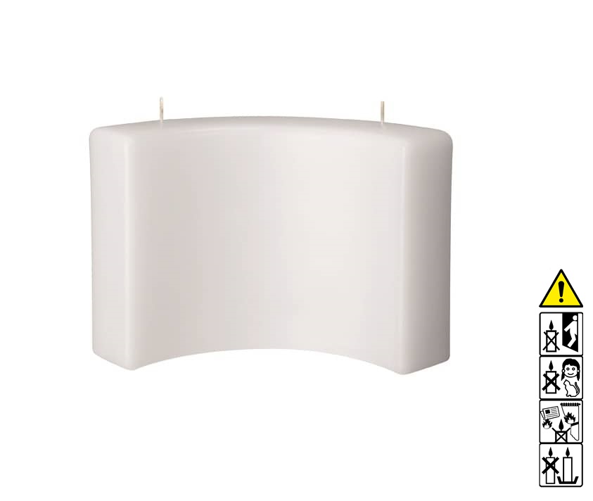 Kerzenrohling Bogen mit zwei Dochten 150 x 240 x 45 mm getaucht weiß Mit hochwertigen Kerzenrohling Bogen mit zwei Dochten 150 x 240 x 45 mm getaucht weiß bastelt macht Freude.