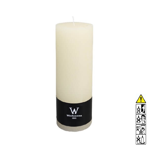 Kerzenrohling Rustica Stumpenkerze, 190 x 68 mm weiss Kerzenrohling Rustica Stumpenkerze, 190 x 68 mm weiss