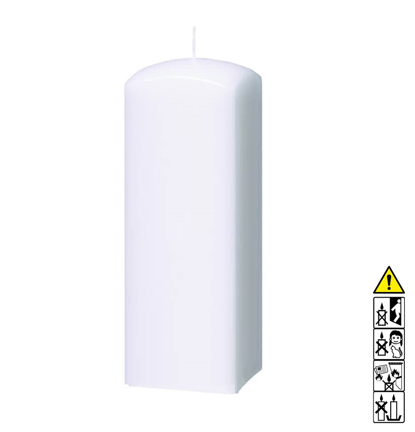 Kerzenrohling 4-Kant 250 x 60 mm getaucht weiß Mit hochwertigen Kerzenrohling 4-Kant 250 x 60 mm getaucht weiß bastelt macht Freude.
