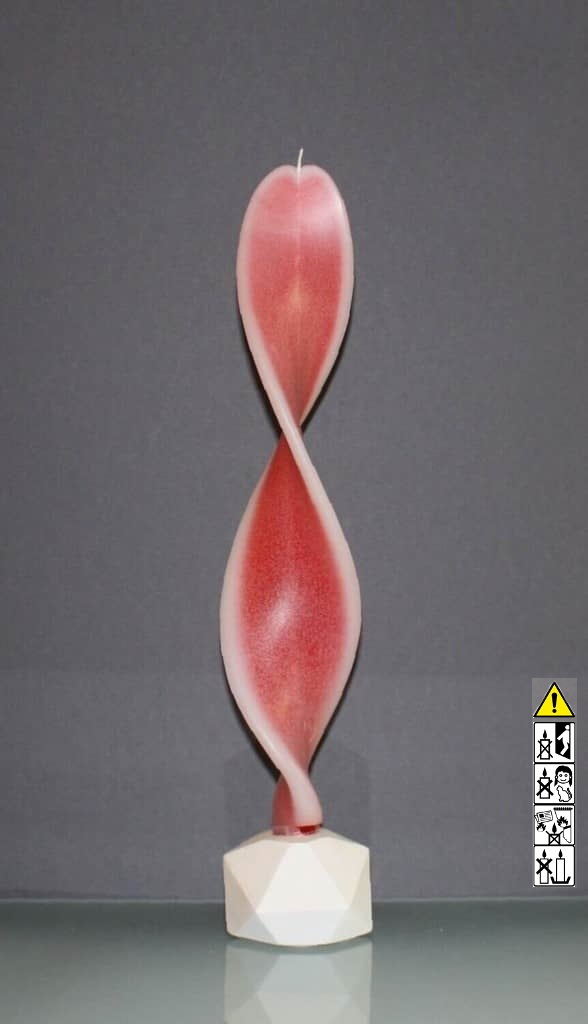 Engelskerzen 8 x 32 cm in der Farbe rot - weiß mit Geschenkverpackung Engelskerzen 8 x 32 cm in der Farbe rot - weiß mit Geschenkverpackung