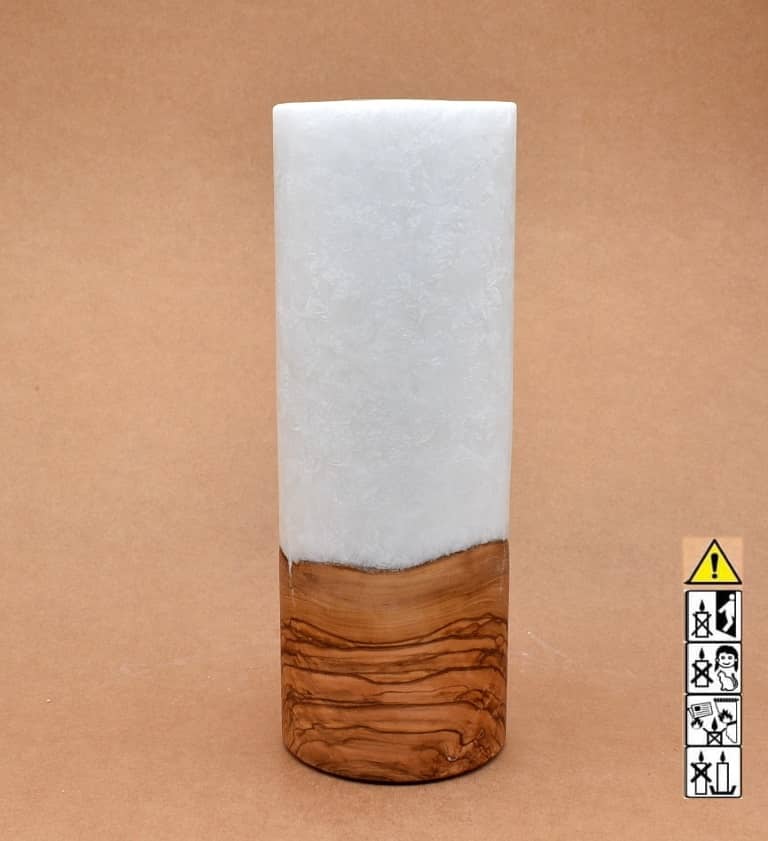 Hochzeitskerze, Kerze mit Holzeinsatz, Teelicht rund, Stearin, mit Individuelle, perönliche Hochzeitskerze  im Kerzen online Shop für Hochzeiten bestellen, günstig kaufen.