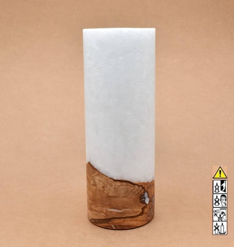 Hochzeitskerze, Kerze mit Holzeinsatz, Teelicht rund, Stearin, mit Individuelle, perönliche Hochzeitskerze  im Kerzen online Shop für Hochzeiten bestellen, günstig kaufen.