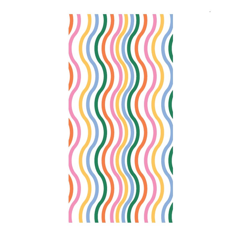 Verzierwachsplatten "2.8-3523 Drucke" Wellen dünn Bunt