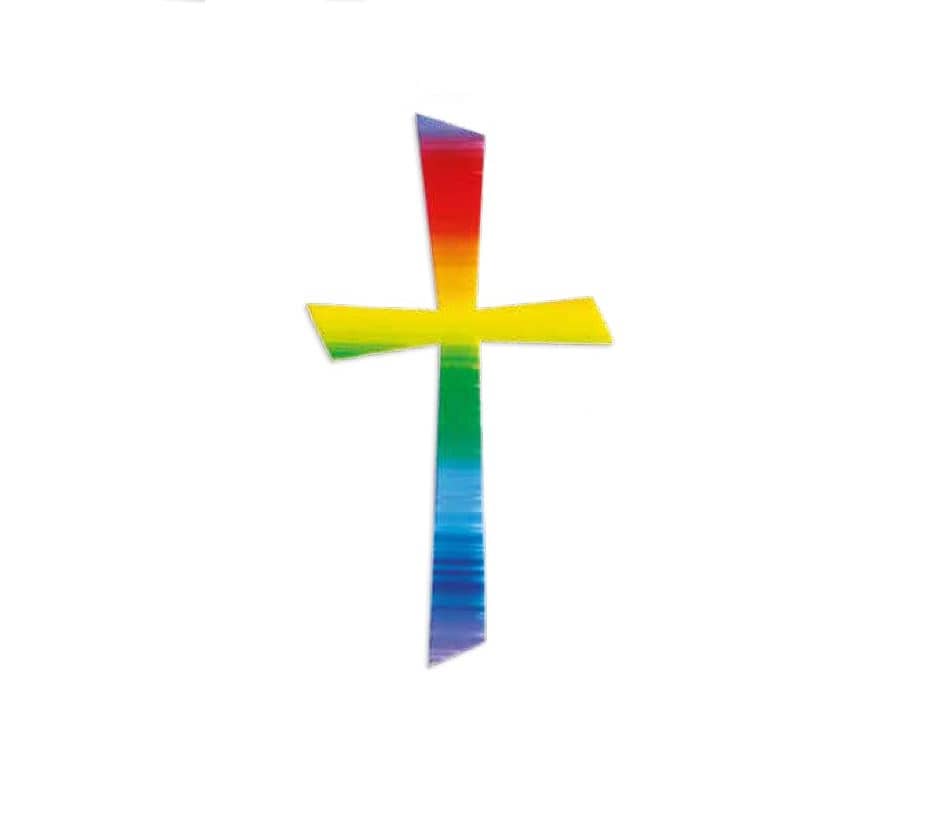 Verzierornament Verzierwachs Kreuz regenbogen 150 x 57 mm Verzierornament Verzierwachs online bestellen Kreuz regenbogen 150 x 57 mm