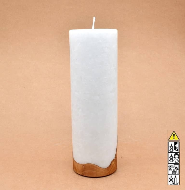 Hochzeitskerze, Kerze mit Holzeinsatz, Teelicht rund, Stearin, im Kerzen online Shop für Hochzeiten bestellen, günstig kaufen.