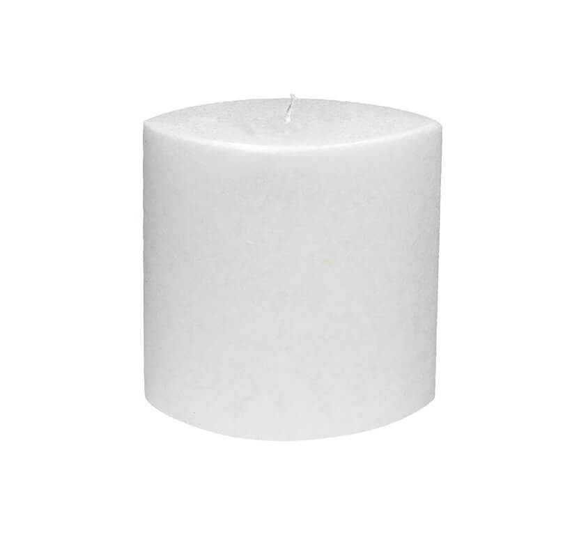 Kerzenrohling Oval Stearin weiß-kristall 80 x 140 x 180 mm 1 Docht