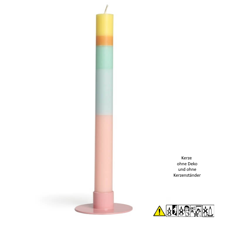 Bunte Stabkerze