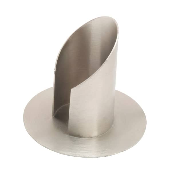 Kerzenständer Silberoptik ø 4 cm, mit Führung vorne ausgespart online in unserem Shop kaufen