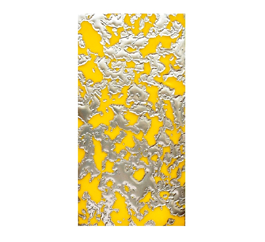 Verzierwachsplatten "2.9-940-15 geprägt" Silber auf Sonnengelb Verzierwachsplatten "2.9-940-15 geprägt" Silber auf Sonnengelb
