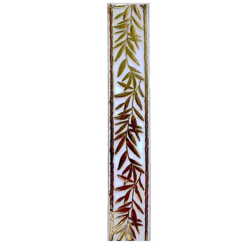 Verzierwachs Olivenzweig Gold auf transparent (ca. 40x240mm) Verzierwachs Olivenzweig Gold auf transparent (ca. 40x240mm)